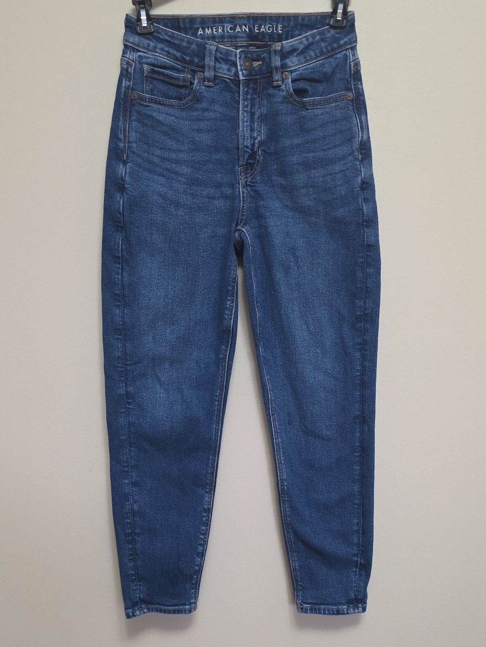 American Eagle Outfitters High-Rise Dark Blue Mom Jeans